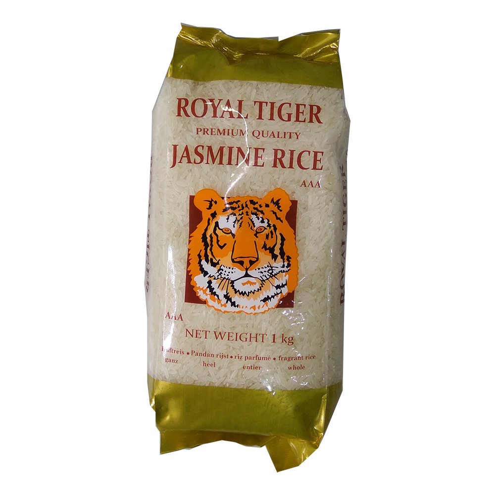 Triple AAA Jasmine Rice (Highest Level) Royal Tiger Pack of 1 x 1 Kg