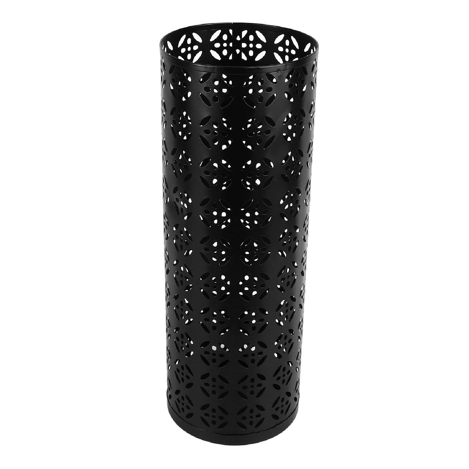 WEYIMVTO umbrella stand, Stylish Hollow Design, Indoor Umbrella Storage Solution for Home, Perfect for nizing Umbrellas(Black,Small)