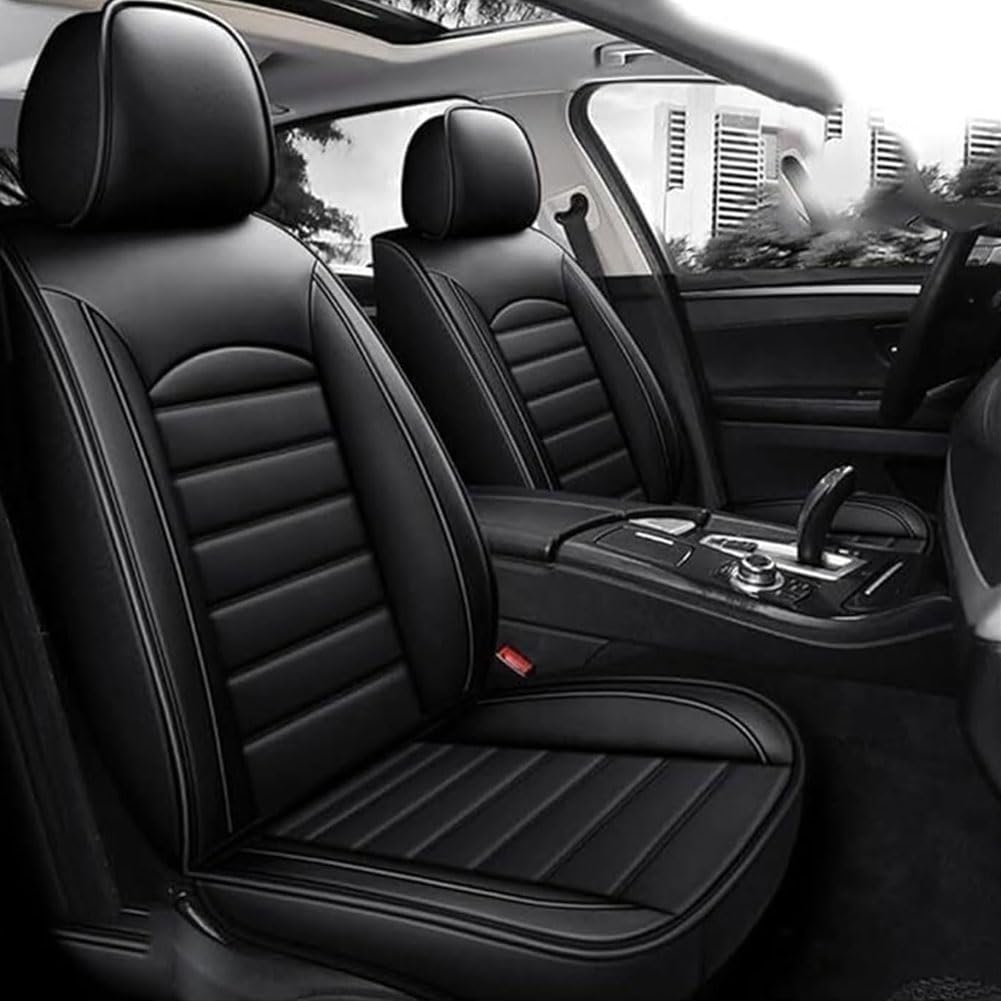 2 Housses de Siège Avant Voiture pour Dacia Dokker 2012-2021, Cuir PU Housse Siege Imperméable Coussin Couvre Protection Sièges Accessoires,A/Black
