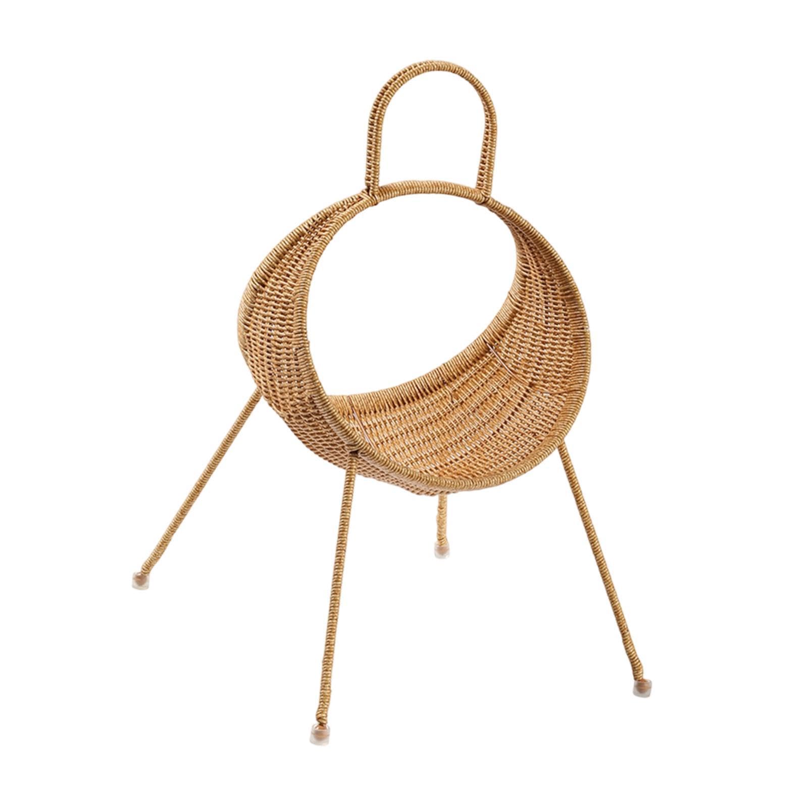 Magazine Rack Display Stand Books Storage Woven Basket for Coffee Shop Hotel-picture-12
