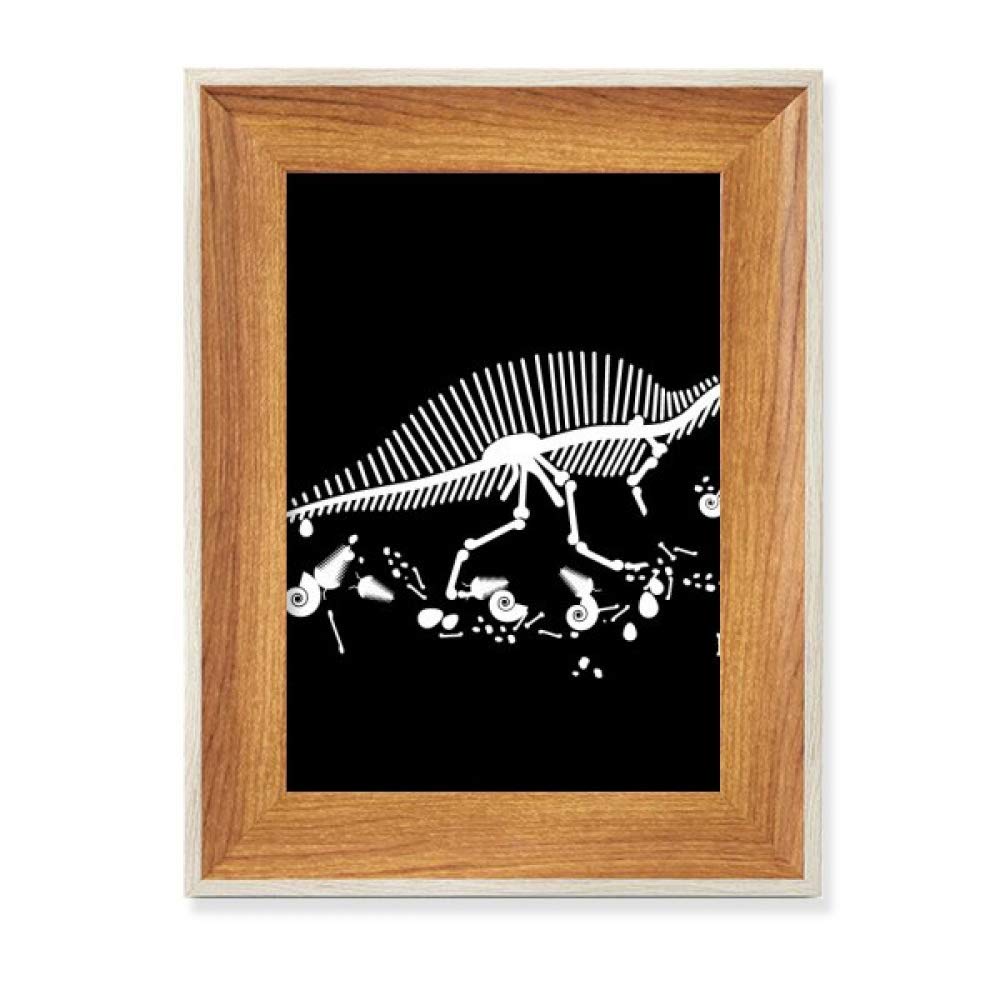 Gros os fossile de dinosaure de prestige en cadre bois de bureau d'art