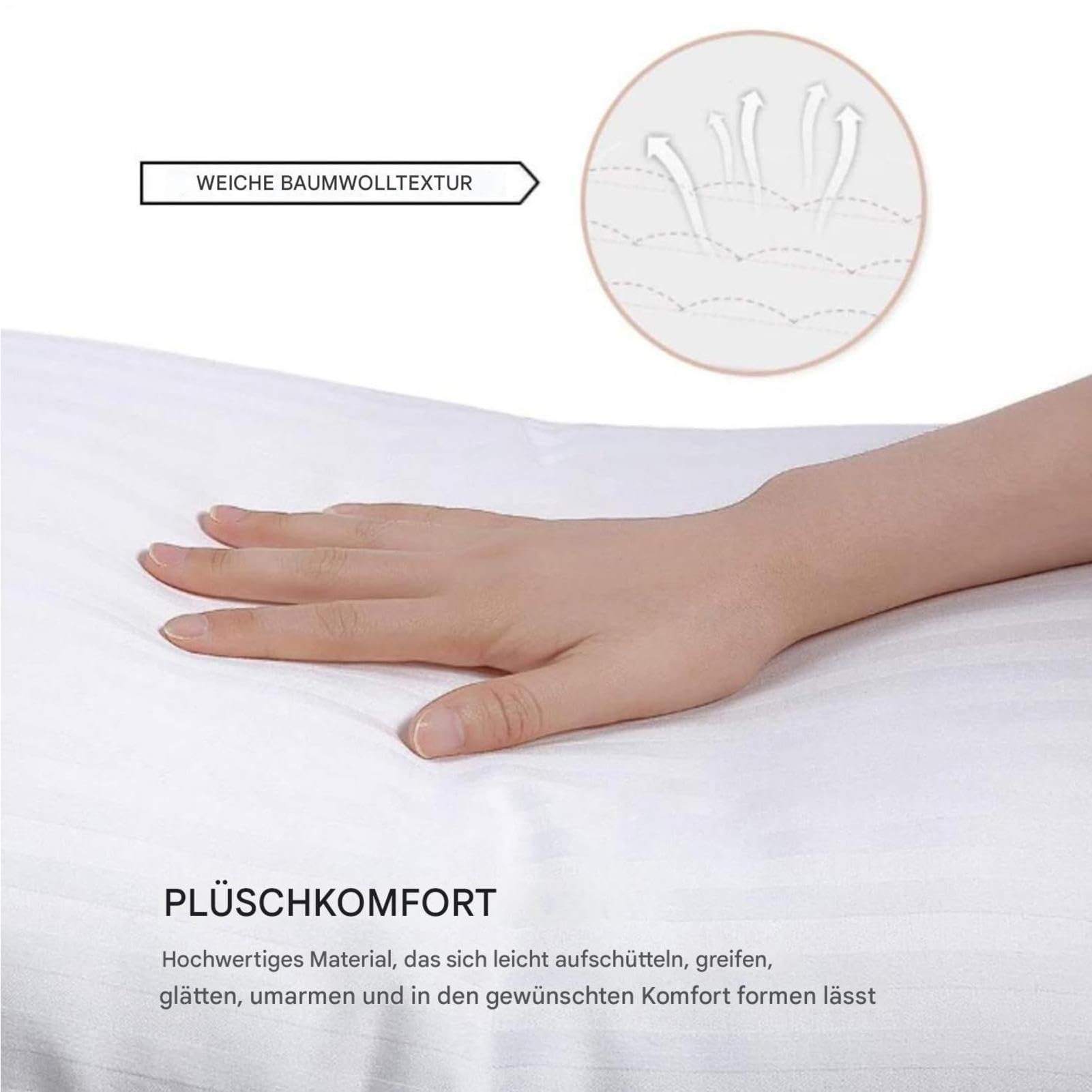 Almohada antironquidos, 75 x 45 cm, suave y lavable a máquina, almohada de apoyo para dormir, para hombres, mujeres, niñas, adolescentes, adolescentes, esposas, maridos, hijo, hija,