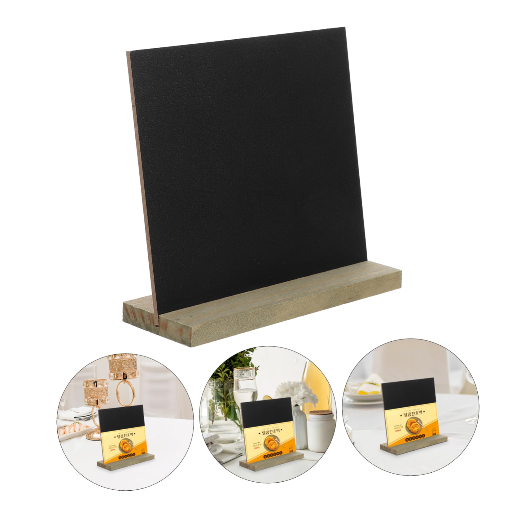 Panneaux à Craie Mini Support 10 Pièces en Bois pour Table