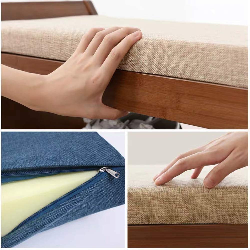 Cuscino Per Panca Da Giardino 100x35x5 Cm - Antiscivolo, Lavabile, Per Interni Ed Esterni, Grigio Scuro - Foto 11