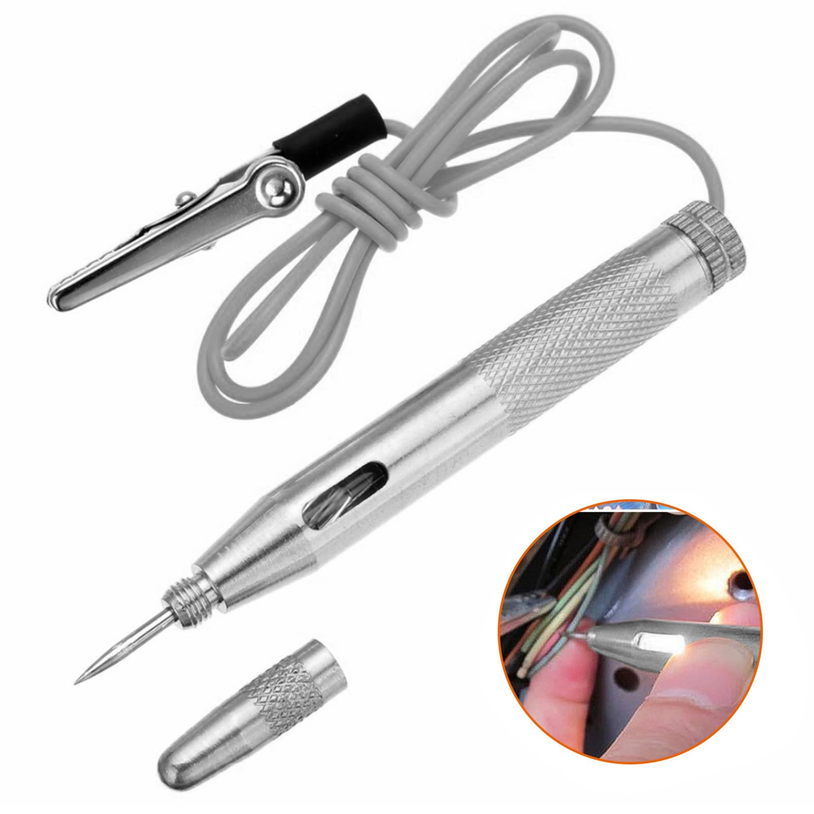 Tester di tensione di circuito, tester di circuiti elettrici e auto, rilevatore di corrente 6 V 12 V 24 V per auto