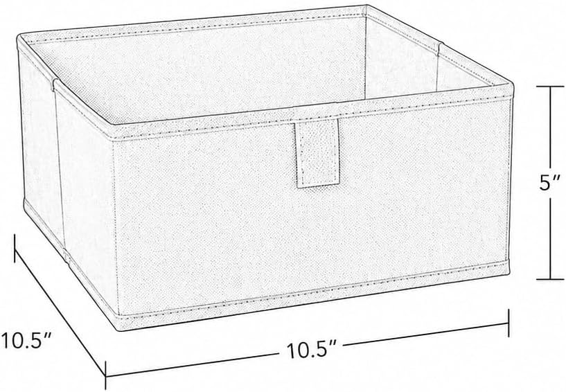 RiverRidge Folding Storage Bins - 2-pack of 5in Tall Black Cubes image 5