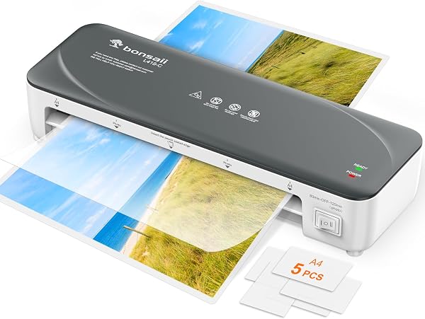 Bonsaii A4 Laminator White with Dual Heat Settings