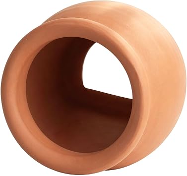 Saim Aquarium Ceramic Cave for Fish Tank - Natural Clay Pot Hideout Decor for Betta, Shrimp, Cichlid, Small Fish Breeding & Hiding, Cute Hideout Cave Ornament Aquatic Habitat - Small