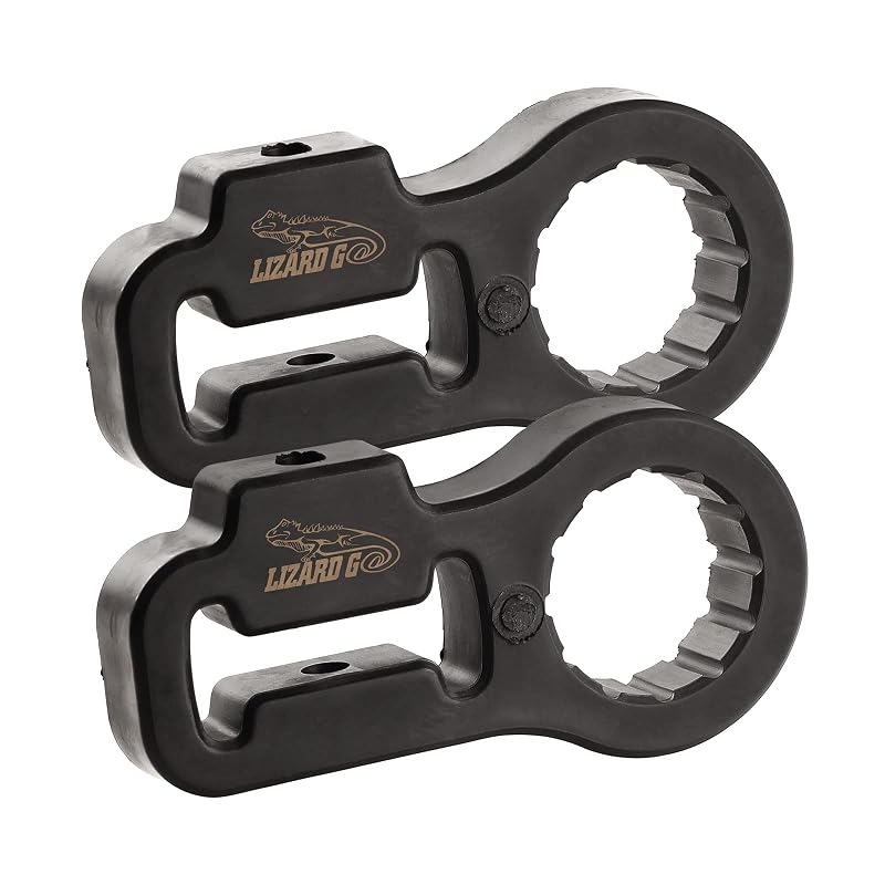 Suporte isolador para manter alça de macaco Farm Jack fixada em barra, LIZARD GO, preto, 2 peças