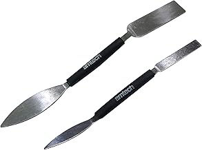 Amtech G1855 Leaf and Square Profiling Tool Set, Triangular and Square Blades, Plasterers Trowel, Small Tool, Double-Ended 2-Piece