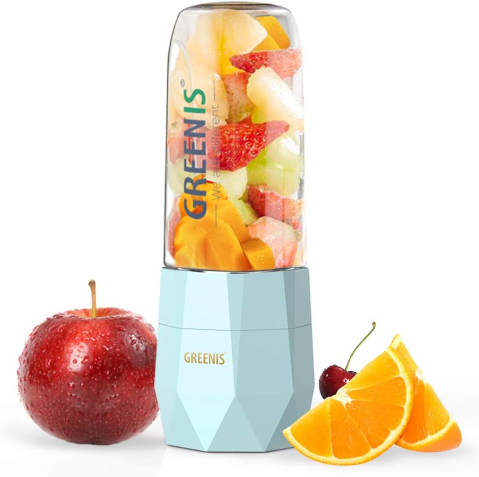 Personal Blender Smoothie Maker USB Rechargeable Portable Electric Travel Blender with BPA Free Jar for Juice Fruit Mixer Outdoor Sports