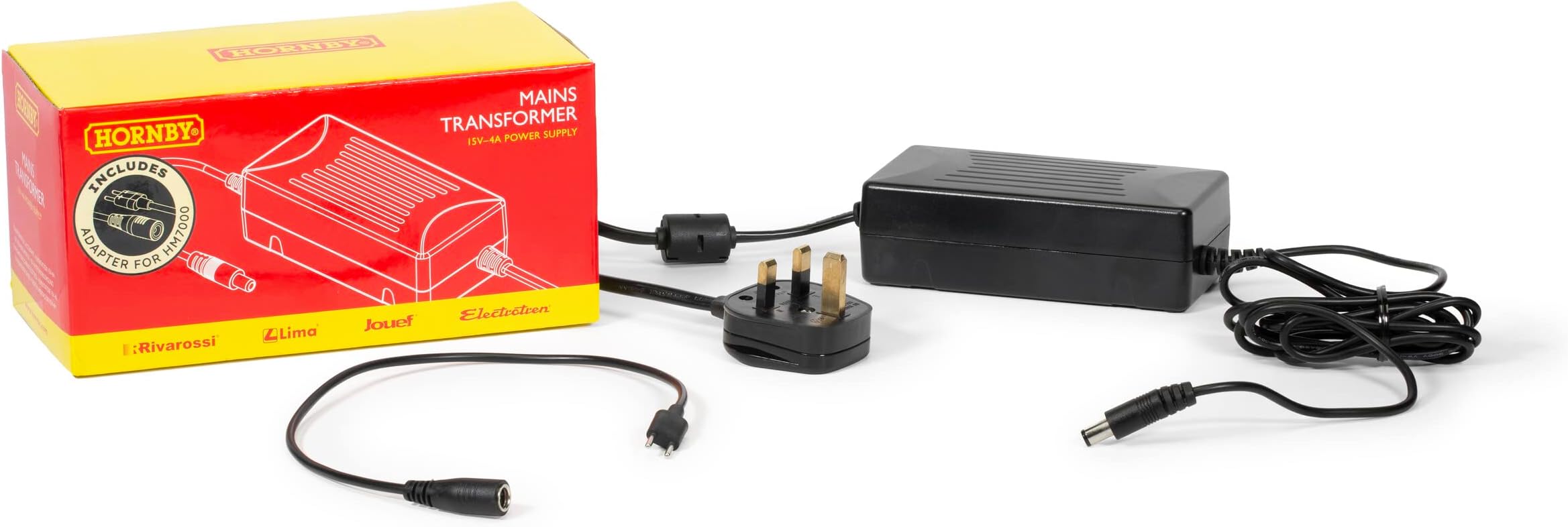 Hornby15V/4 Amp Transformer (UK) + 15V Power Supply Adapter Bundle