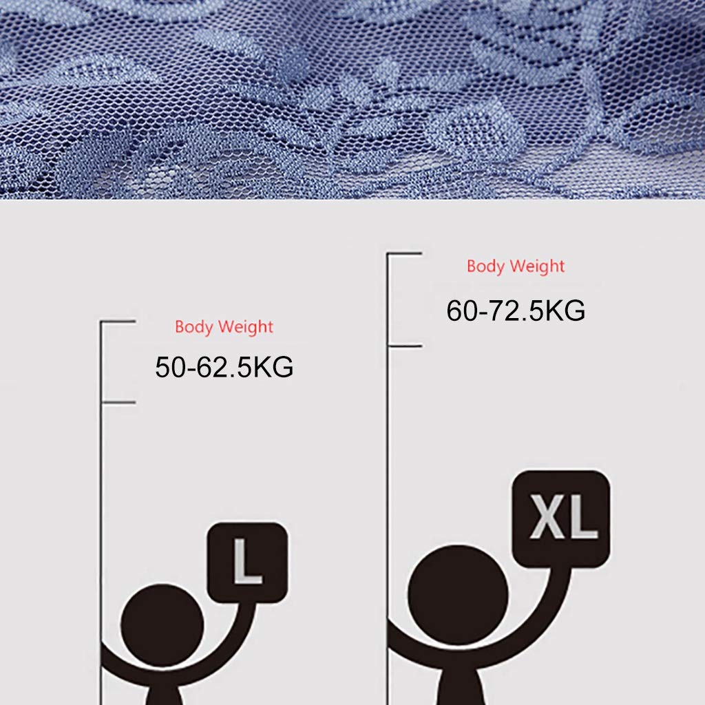 Bragas Braguitas Tangas Señoras del Verano Peinados De Algodón Y Encaje Completa Maxi Estiramiento Breve Bragas Alta Subida del Bragas, Paquete De 3(E,Large)