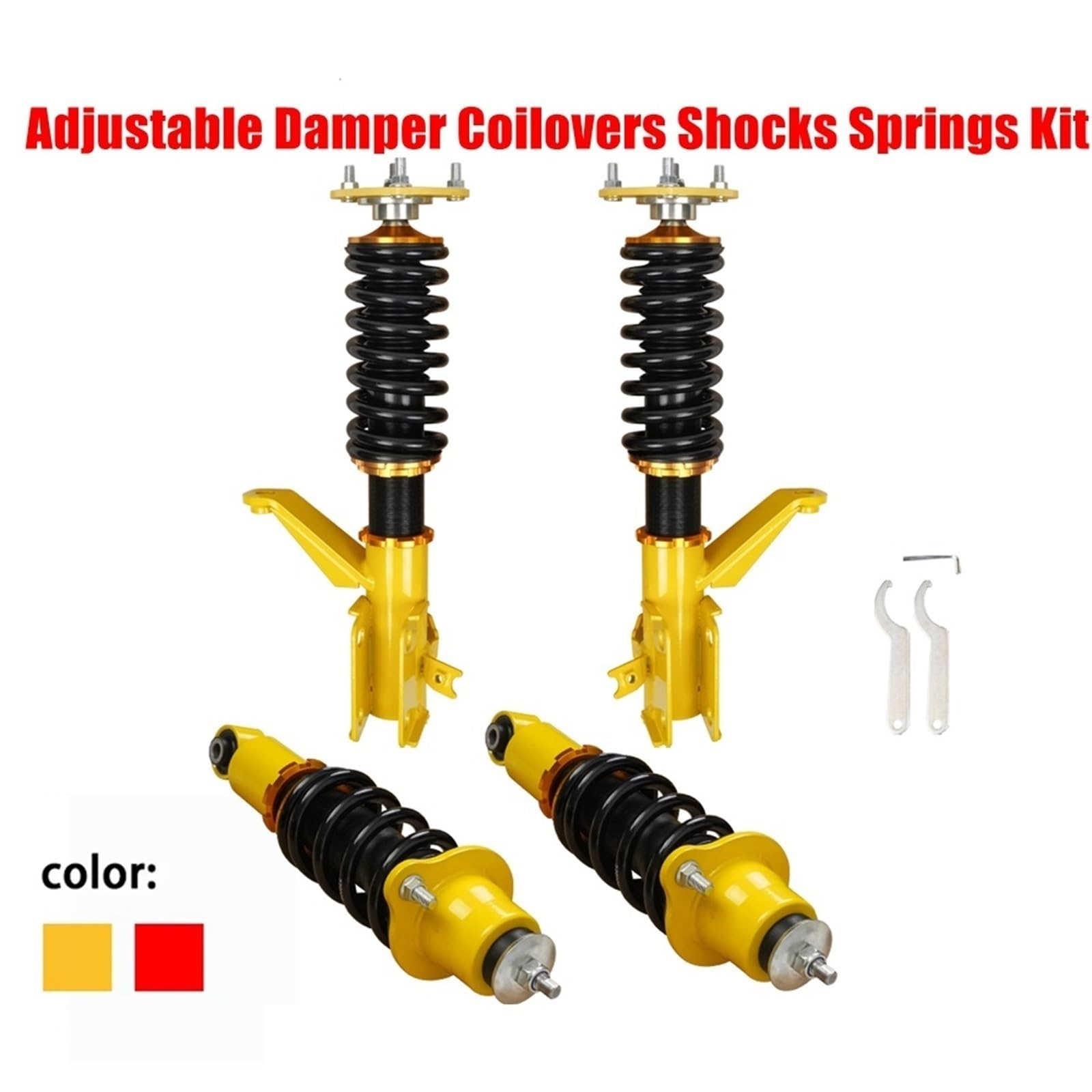 Amortyzatory samochodowe Air Suspension Zestaw regulowanych amortyzatorów Coilovers do zawieszenia Honda Acura RSX 2002-2006 Coilover obniżające amortyzatory(Silver)