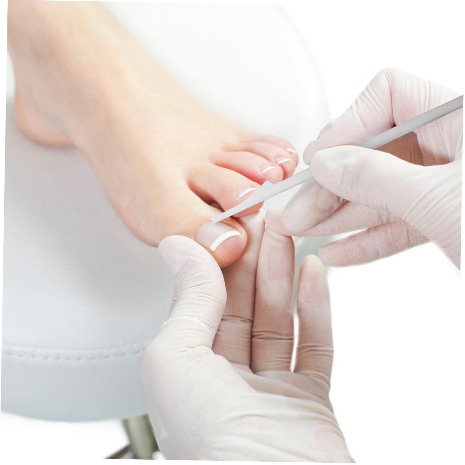 Kit Pedicure 7 Pezzi in Acciaio al Manganese Argento | Uso Familiare e Professionale, per Esfoliare Pelle Secca e Rimuovere Calli, Pulizia Mani e Piedi