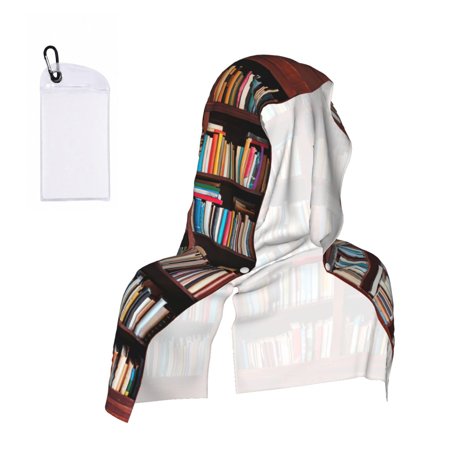 YQxwJL Books Print Unsex Cooling Hoodie Towel, Cools Instantly When Wet Sun Protection For Sports Fitness Gym