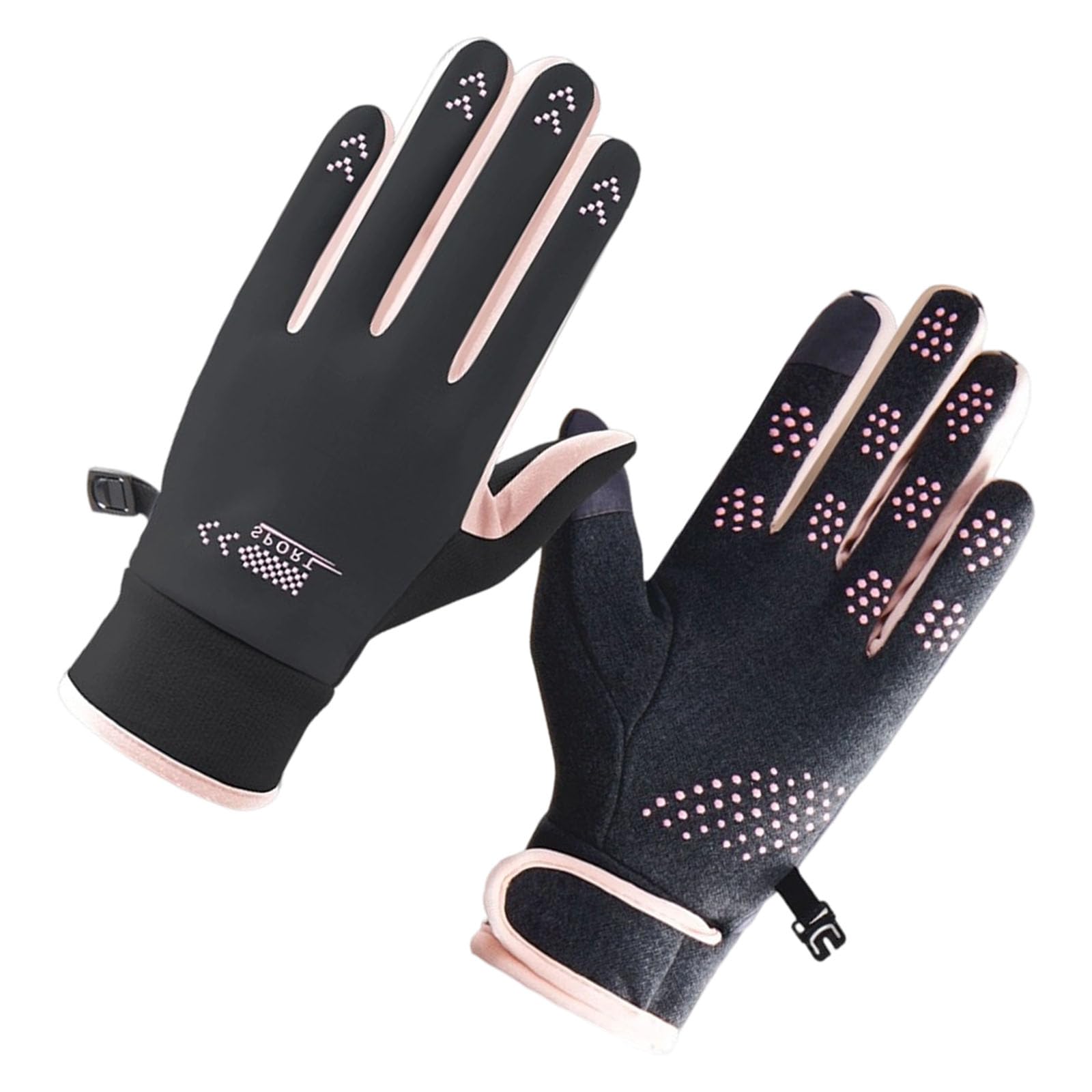 YUXITA Unisex Waterproof Touchable Screen Gloves For Skiing Cycling With AntiSlip Grip All Weather Outdoor