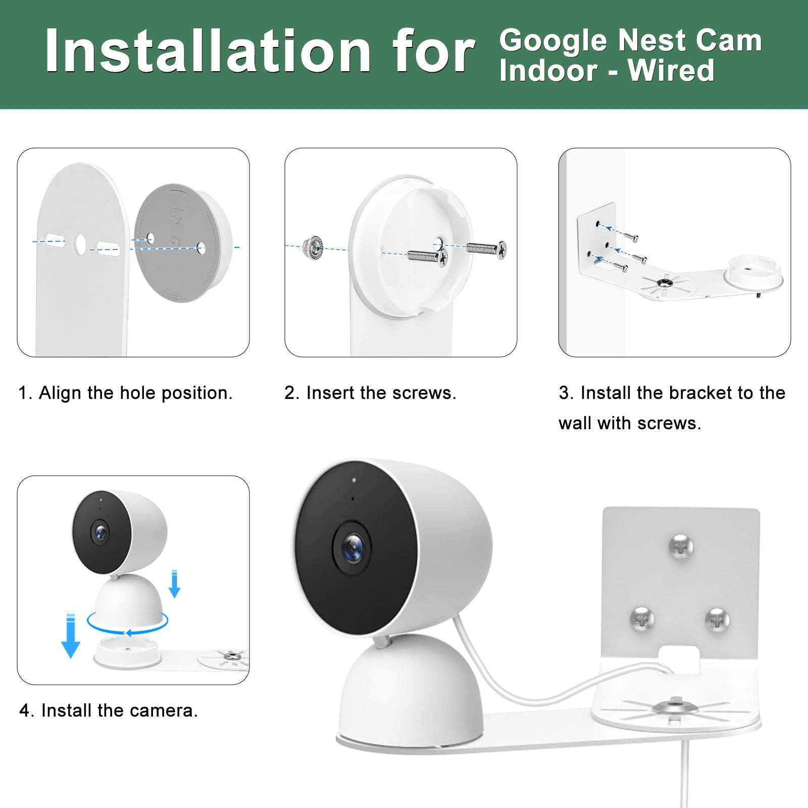 Amazon.com : 2Pack Adjustable Metal Wall Mount Bracket for Google