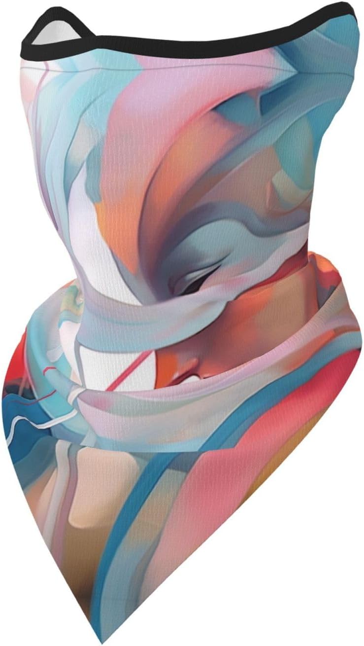 Protection Neck Gaiter Face Cover Side portrait Balaclava Scarf Mask, Windproof Breathable Sun Shield for Men Women, Skiing Hiking Cycling Outdoor Sports