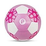 Picador Soccer Ball Size 3 4, Sparkling Girls Soccer Ball for Kids Toddlers Children Indoor Outdoor Backyard Play Sport Ball (Pink White, 4)