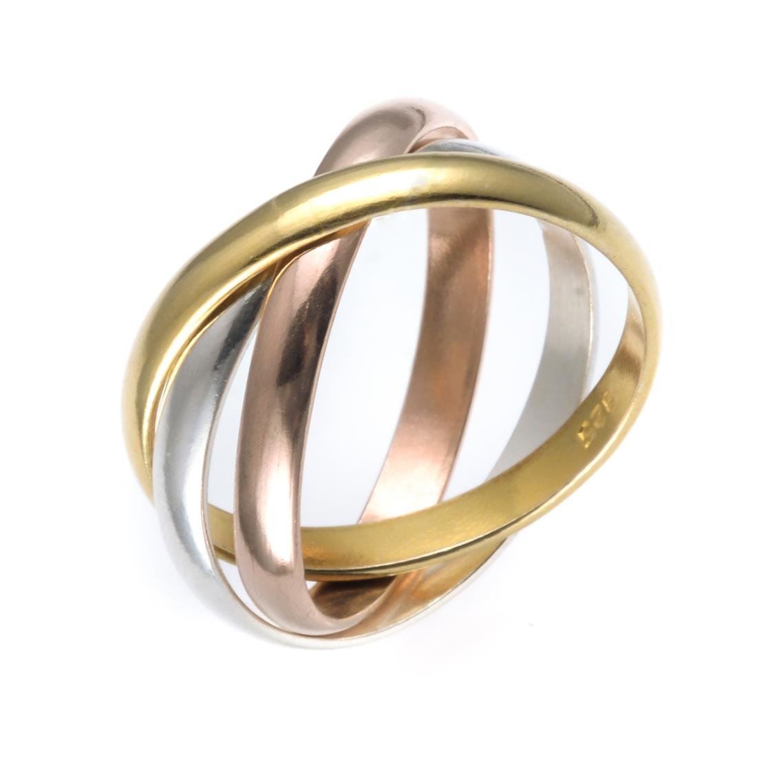 Silverly Anillo Bodas Ruso Triple Banda Plata de Ley Chapada Oro Amarillo Rosa | Anillo Plata 925 Pulida Mujer | Anillos Boda Él Ella | Anillos Plata de Ley Tres Tonos | Anillos Oro Hombre