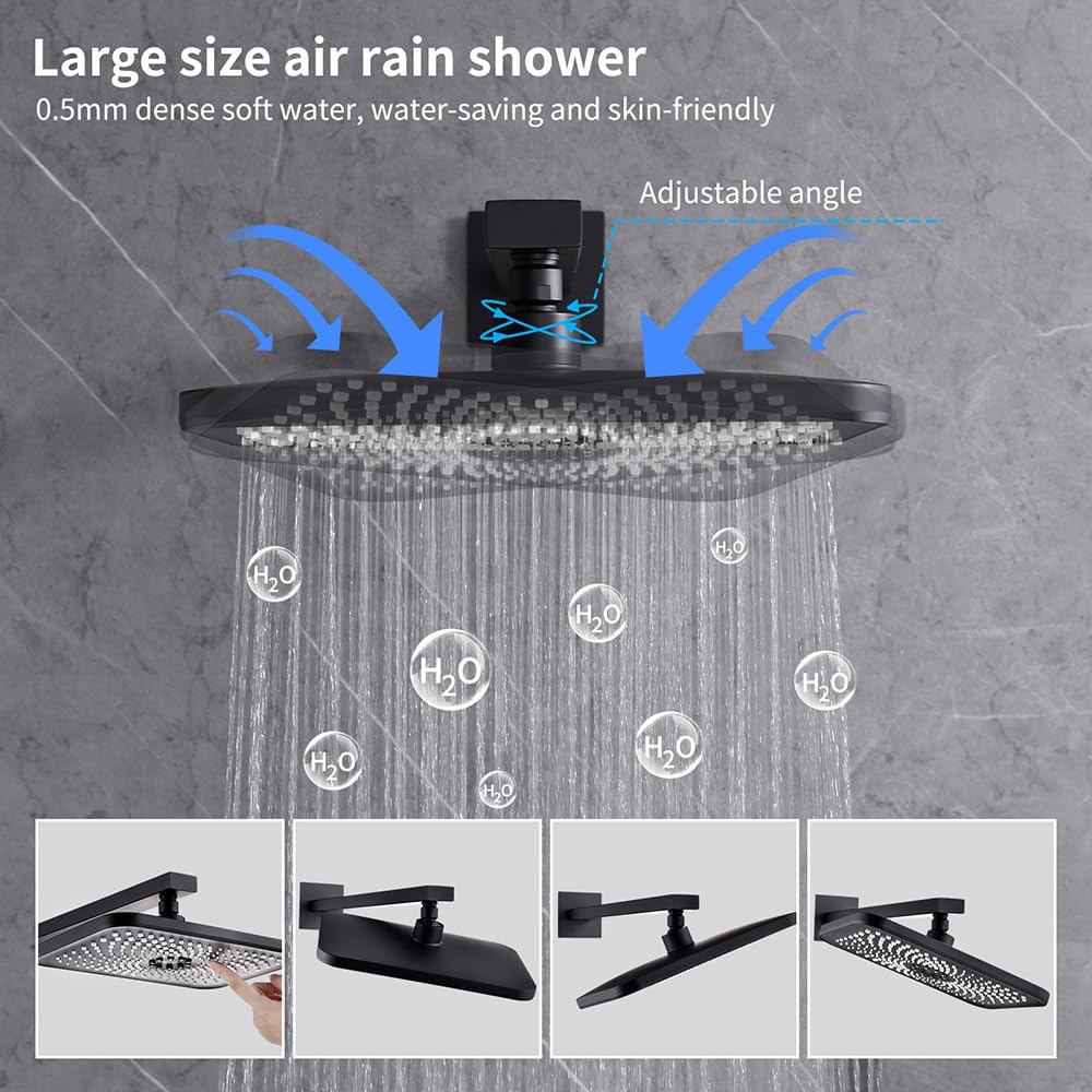 Colonne Douche Thermostatique (Douche Encastree Noire)