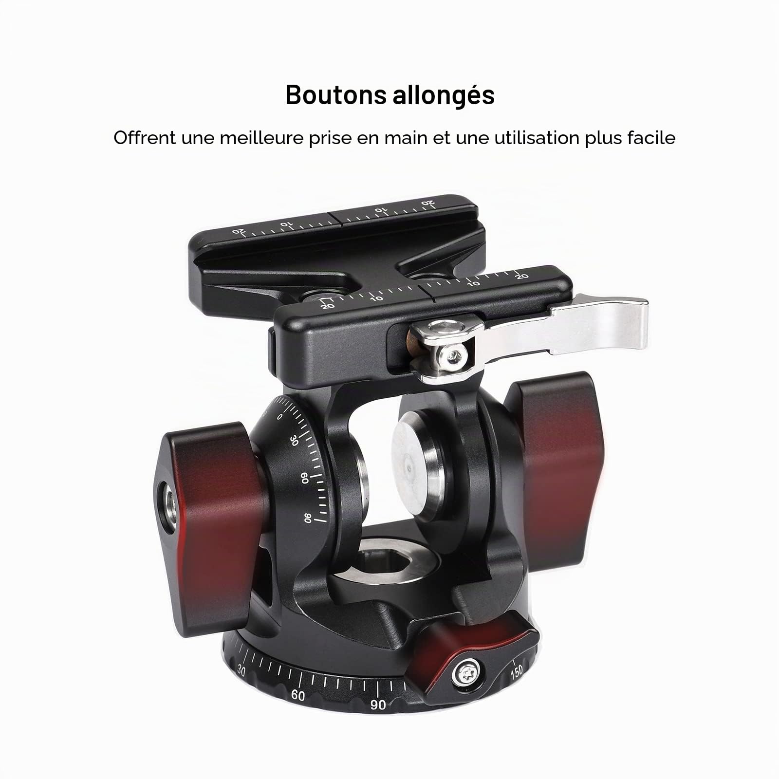 SUNWAYFOTO DT-03 Tête inclinable pour monopode et trépied Capacité de charge 15 kg