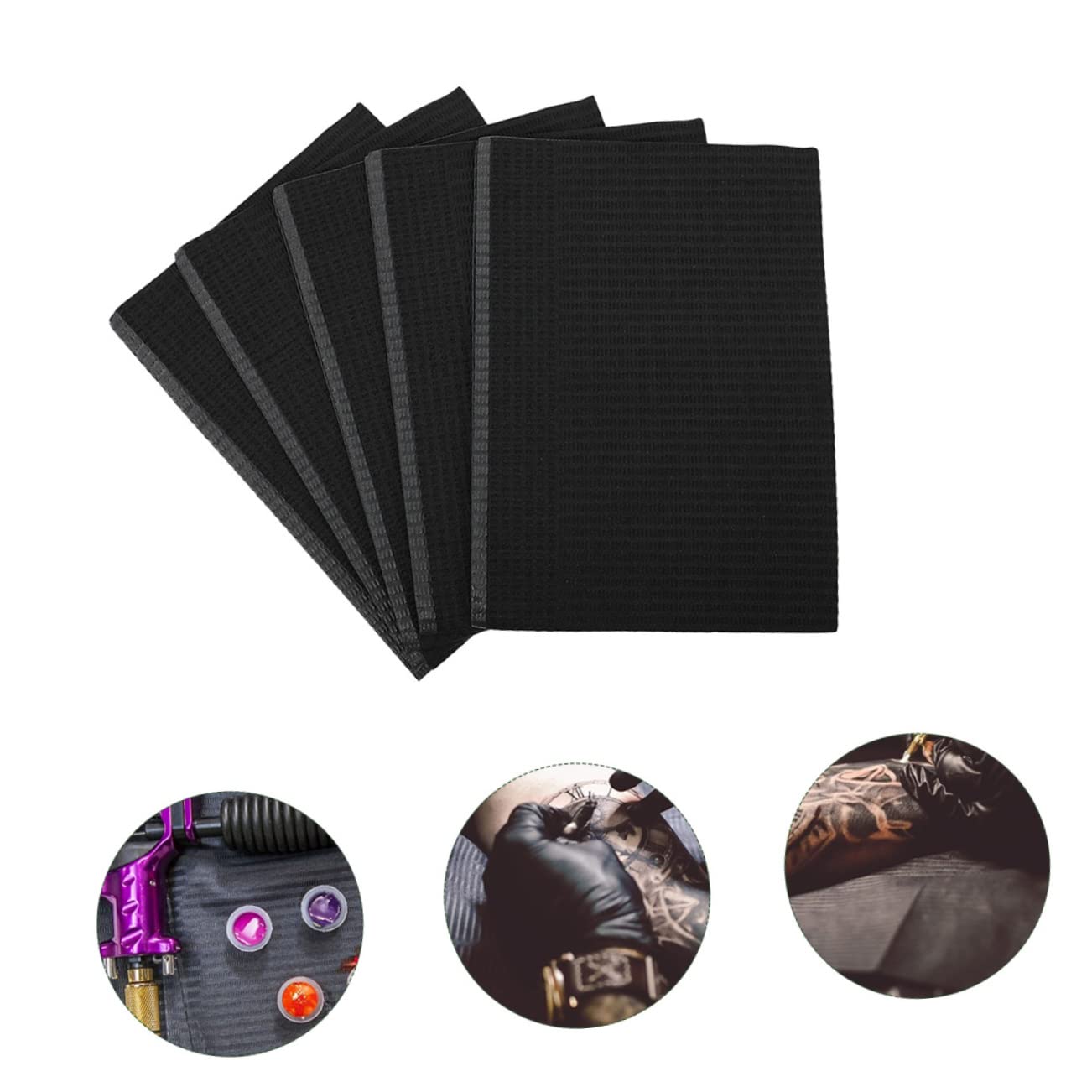 Tovaglia per Tavolo Nail Art Monouso Nera in Carta 125 Pezzi | Salone e Ufficio, Assorbe Polvere e Acqua, Morbida e Inodore, Pratica per Postazione Estetica