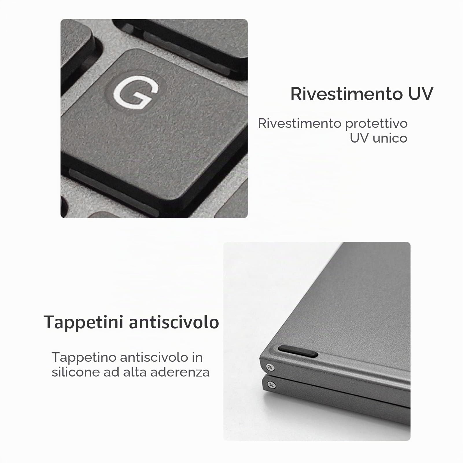Yunseity Tastiera Bluetooth Pieghevole, Tastiera Wireless Portatile Tripla Piegatura con Tastierino Numerico, Sincronizza Fino a 3 Dispositivi, per iOS, Android e