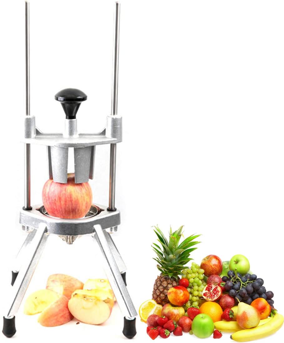 Lemon Lime Wedge Slicer Cutter,Perfect Vegetable and Fruit Cutter Tool for Potatoes,Onions,Commercial Grade Stainless Steel Slicer (6 Section)