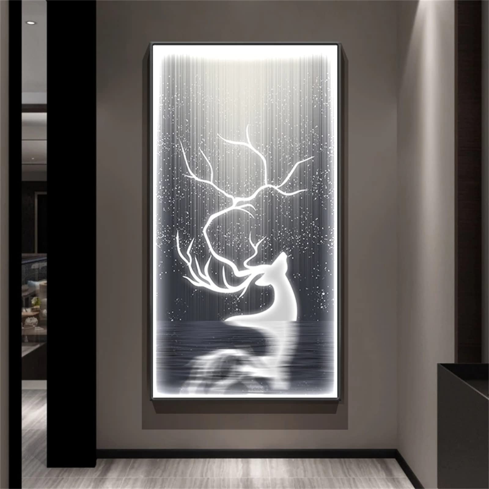 DIY zestawy do malowania diamentami 5D, pełne wiertło diamentowy obraz dla dorosłych i dzieci, kryształ górski haftowanie obrazy do dekoracji ścian domu - 90 x 180 cm (zwierzę jeleń)