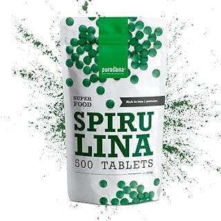 Purasana® Spirulina Bio Tabletten - 500 Tabletten à 500mg, Hochdosiertes Veganes Bio-Protein, Natürliche Sättigung, Entgiftung & Energie-Booster, Bio-zertifiziert