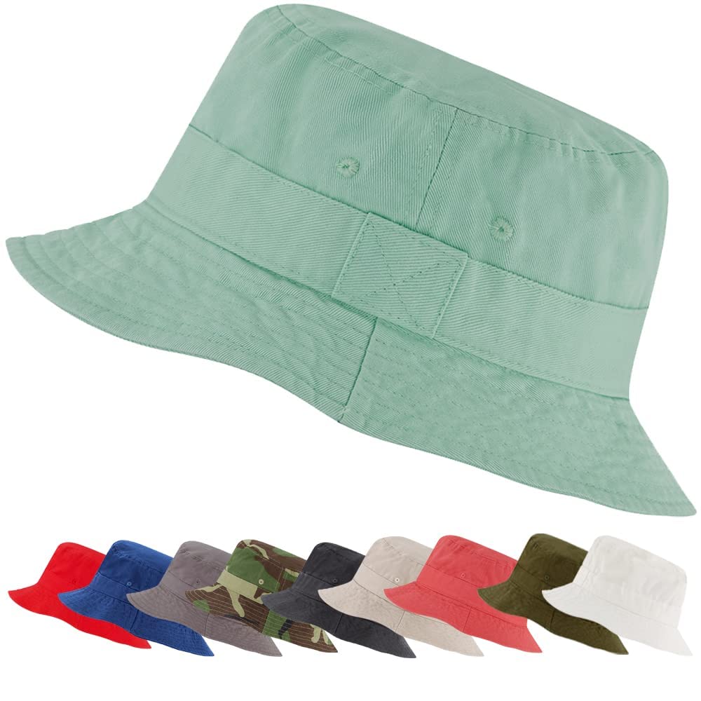 Bucket Hat for Men Women Teens & Kids Cotton Lightweight Packable Cute Bucket Hats for Beach Sun Summer Travel