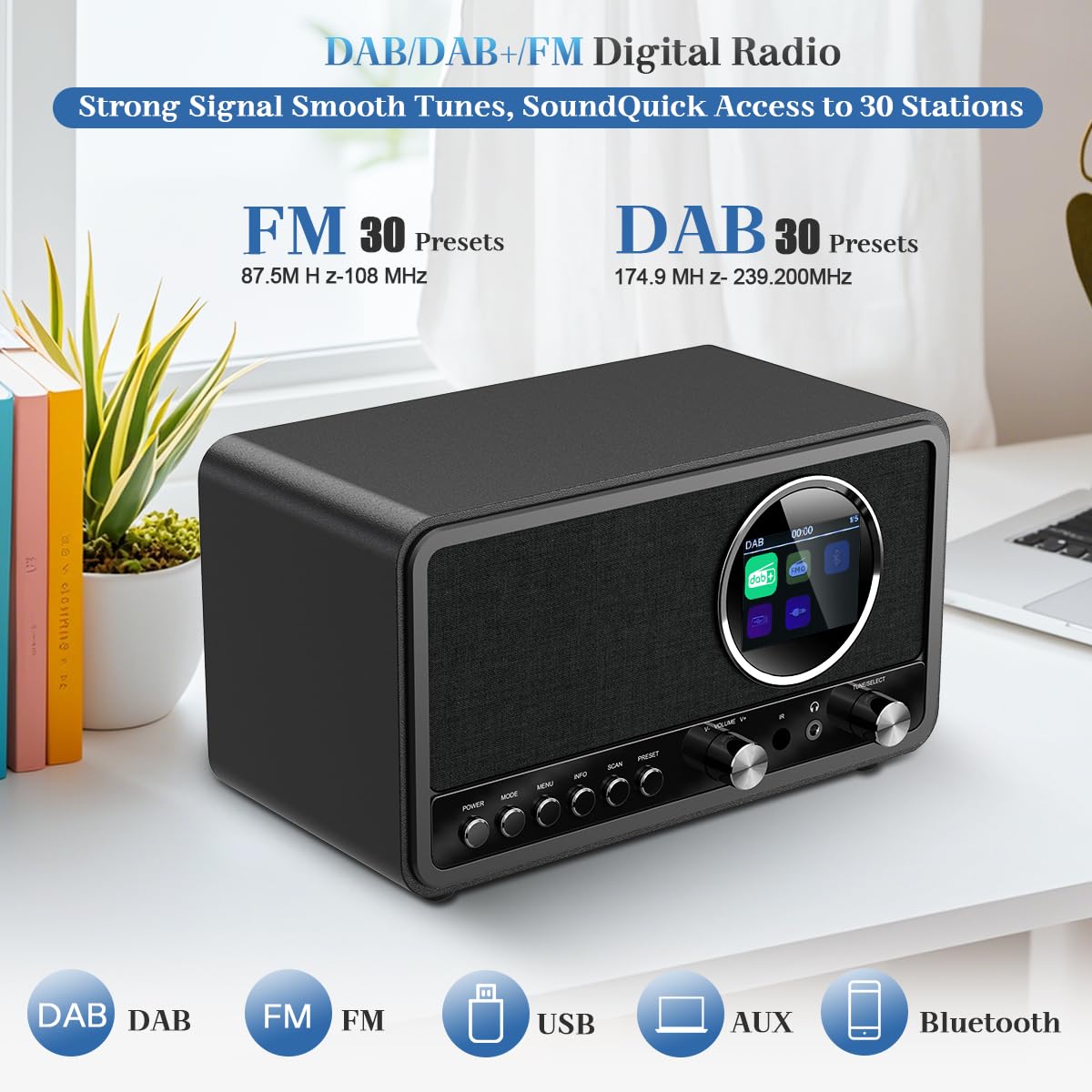 Radio DAB Plus con Bluetooth