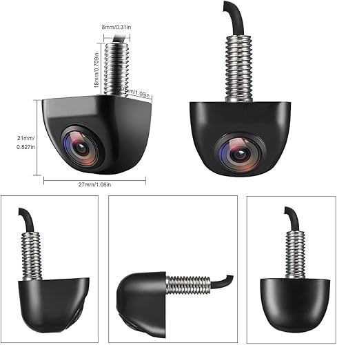 Miniatura 5 de NATIKA Cámara de backupvista frontal IP69K impermeable gran visión nocturna HD y Super gran angular de metal estilo OEM cámara de reserva de visión