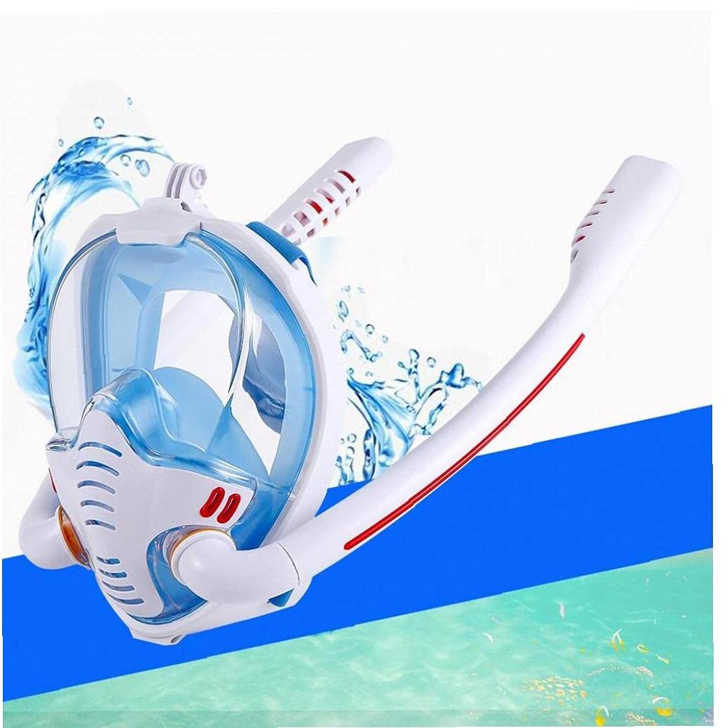 Hombres Adultos Mujeres Mascarilla Doble Respiración Tubo De Silicona Mascarillas De Snorkel De Buceo De Buceo De Buceo