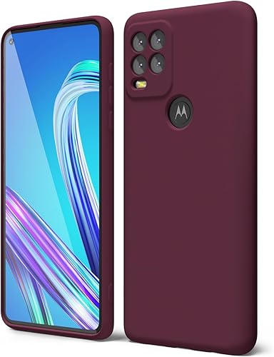 oakxco Funda para teléfono Motorola Moto G Stylus 5G 2021 de silicona líquida, bonita funda delgada y delgada de goma suave de poliuretano