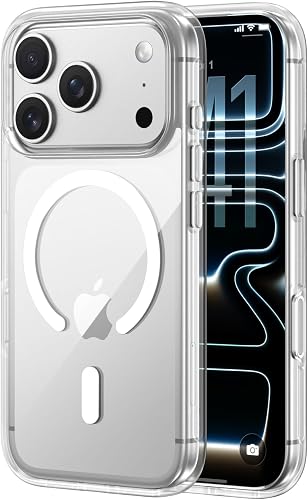 Belkin SheerForce Clear MagSafe Compatible iPhone 17 Pro Case with Slim Design & Anti-Scratch Treated Coating - Magnetic, Transparent, & Shockproof Protective iPhone Case - Clear