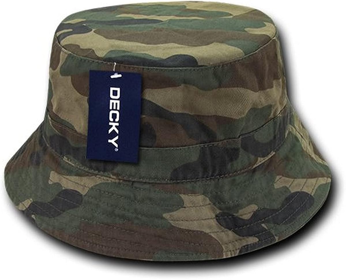 DECKY 961-PL-WDL-06 Polo Bucket Hat, Woodland, S_M : Clothing, Shoes & Jewelry
