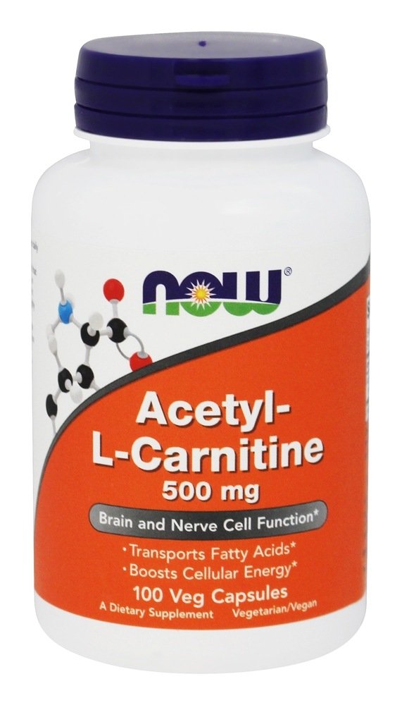 Now Foods Acetyl L-Carnitine, 500mg, 100 Vegetarian Capsules
