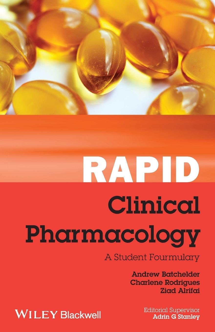 Rapid Clinical Pharmacology by Andrew  Batchelder PAPERBACK 9780470654415