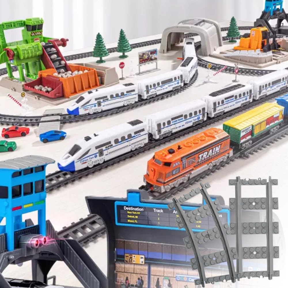 SenaiMy 54 Pièces Rails Blocs De Construction De La Ville, City Train