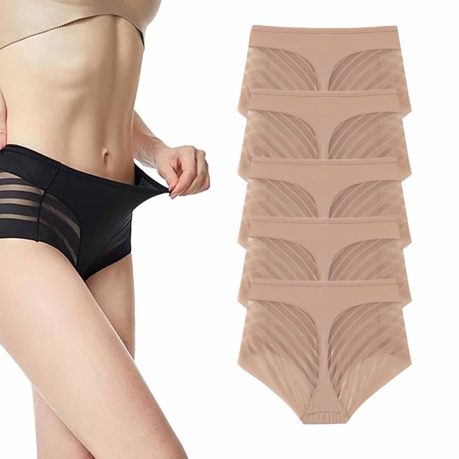Women Seamless Tummy Control Butt Lifting panties, Seamless High Waisted Tummy Control Sheer Striped Underwear