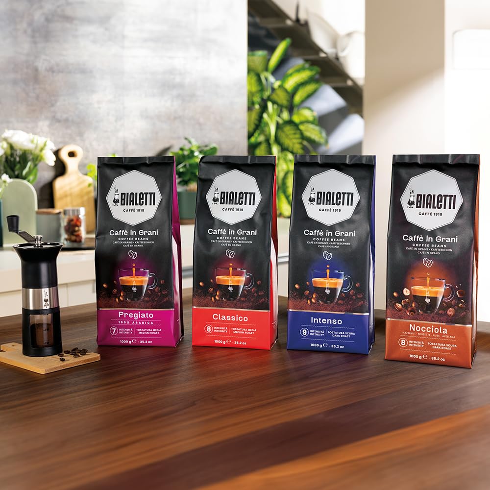 Bialetti Esperto Grani, Caffè in Grani, Aromatizzato Nocciola, 1 KG