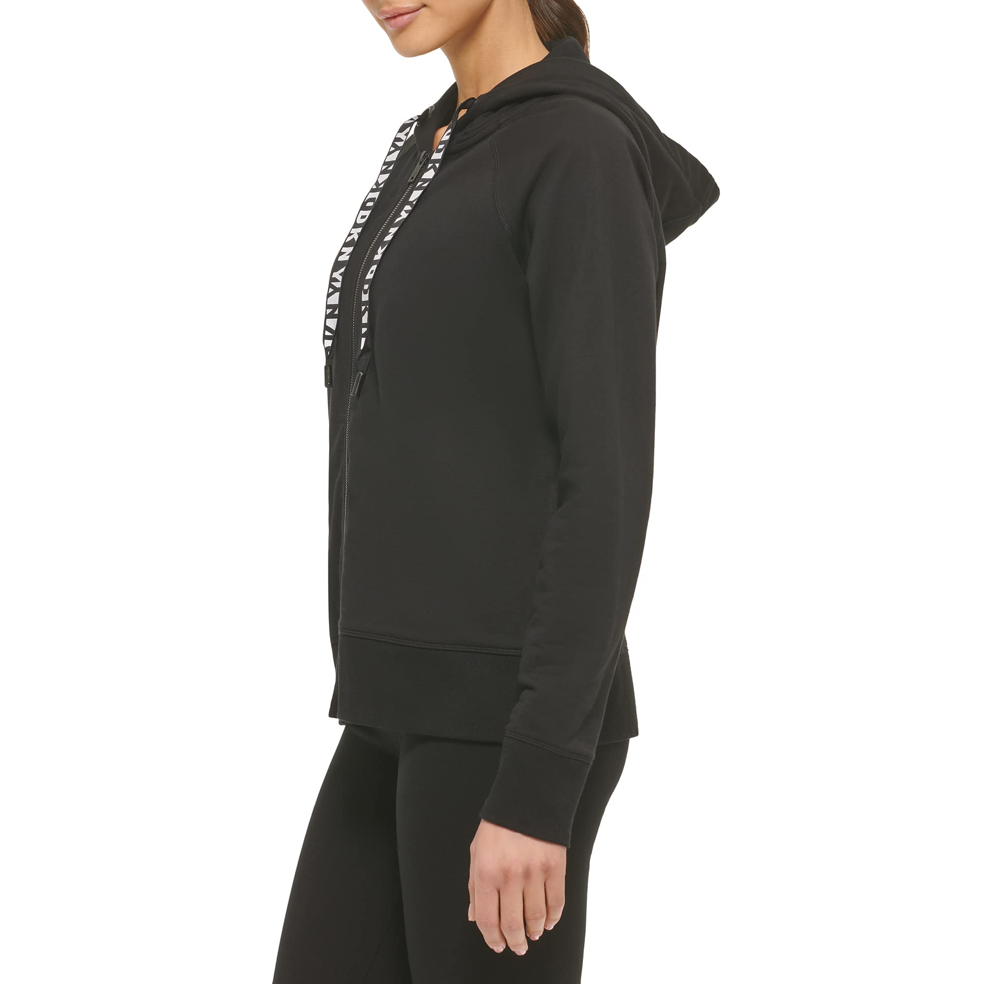 DKNY Sudadera Deportiva con Capucha Y Cremallera con Logotipo para Mujer Sudadera con Capucha Mujer (Pack de 1)
