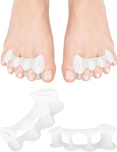 1 par de separadores de dedos de juanetes para pies, mujeres y hombres, para corregir sus dedos de los pies, alineación de pies, esparcidores de
