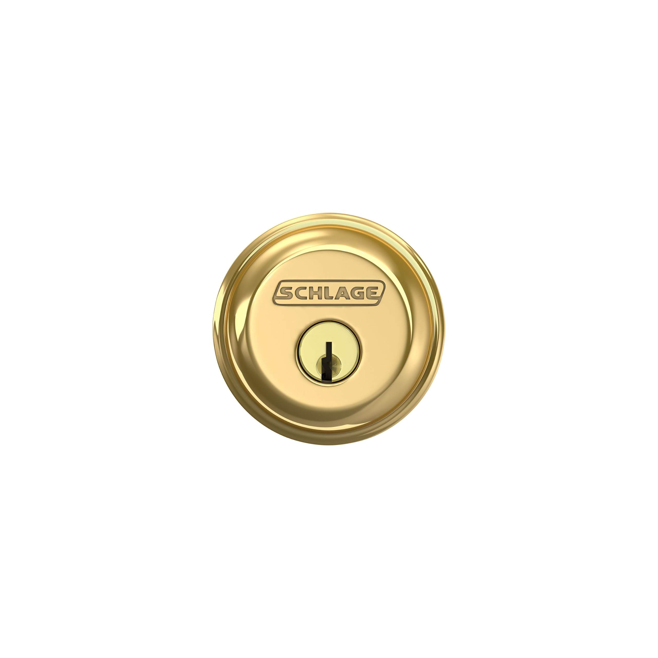 Schlage B60N505 Deadbolt - Keyed Entry, Bright Brass -5 Schlage B60N505 Deadbolt - Keyed Entry, Bright Brass -5