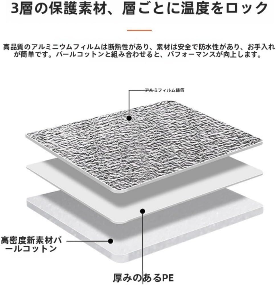 使い捨てアルミホイル断熱袋 シーフード生鮮食品ルミフィルム立体断熱袋 大容量アミホイル袋 100個セット アル 保袋 厚さ3mm バ