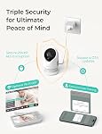 Dr.Care VistaView Lite Intelligent WiFi Moniteur bébé - 4” 720P Séparer l'écran & 1080P Contrôle de l'application de caméra, alertes de mouvement, HD Vision nocturne, 3000mAh Batterie, 2-Way Parler, Multi-User, Triple Sécurité, 1000ft Portée