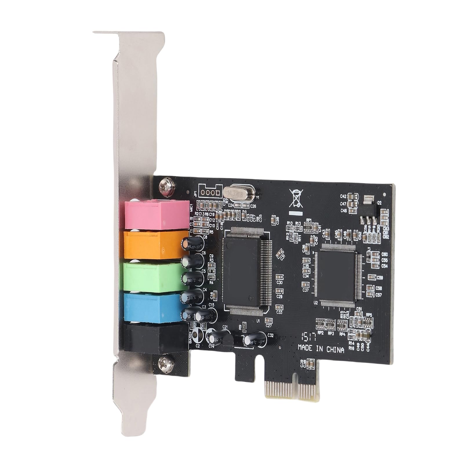 Jectse Tarjeta PCIe -Adapter, Ruisbalans Eliminación 5.1 Tarjeta de Sonido Interna para Escritorio de 32/64 bits -pc